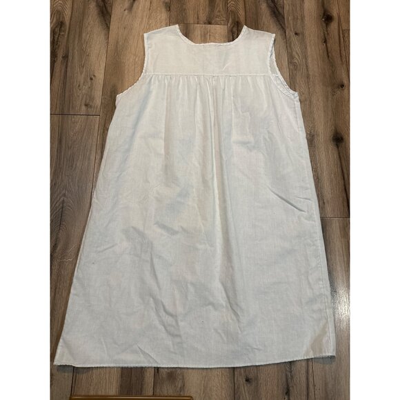 Vintage Gilead Lingerie Nightgown 1X Blue Lace Trim Sleeveless 50% Polyester 50% - Picture 9 of 9